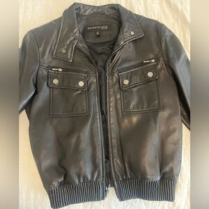 Kenneth Cole Leather Bomber Jacket
